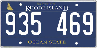 RI license plate 935469