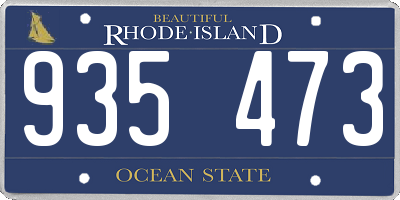 RI license plate 935473