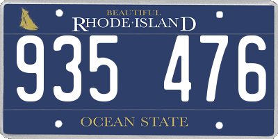 RI license plate 935476