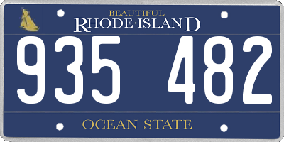 RI license plate 935482