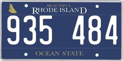 RI license plate 935484
