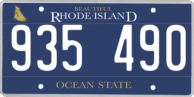 RI license plate 935490