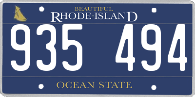 RI license plate 935494