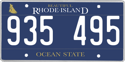 RI license plate 935495
