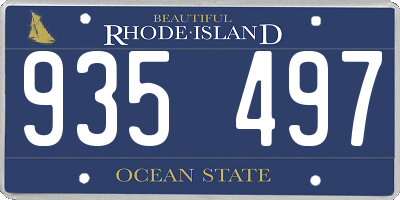 RI license plate 935497