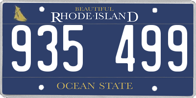 RI license plate 935499