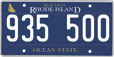 RI license plate 935500