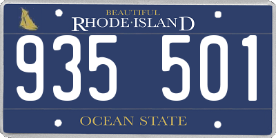 RI license plate 935501