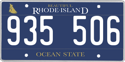 RI license plate 935506