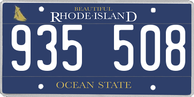 RI license plate 935508