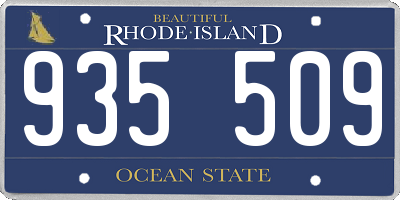 RI license plate 935509