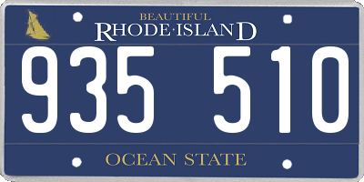 RI license plate 935510