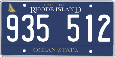 RI license plate 935512