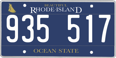 RI license plate 935517