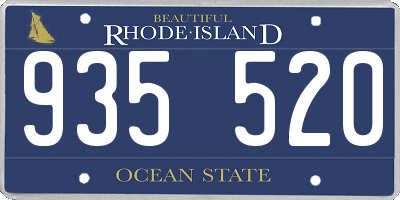 RI license plate 935520