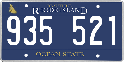RI license plate 935521