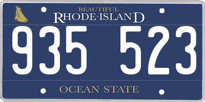 RI license plate 935523