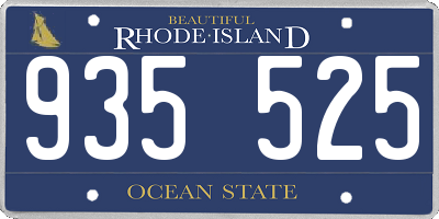 RI license plate 935525