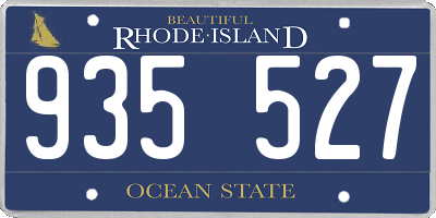 RI license plate 935527
