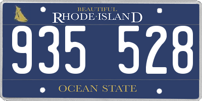 RI license plate 935528