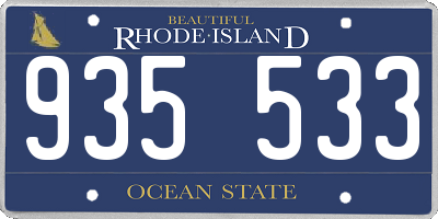 RI license plate 935533
