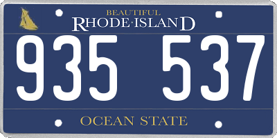 RI license plate 935537