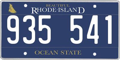 RI license plate 935541