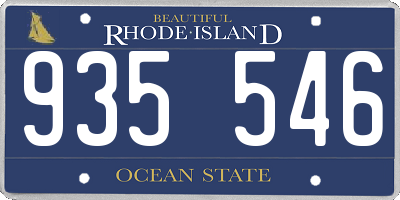 RI license plate 935546