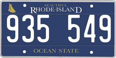 RI license plate 935549