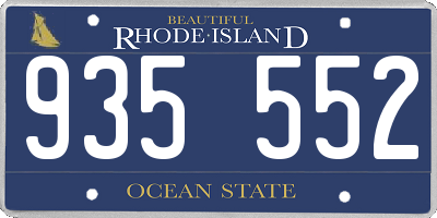 RI license plate 935552