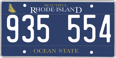 RI license plate 935554