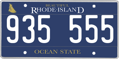 RI license plate 935555
