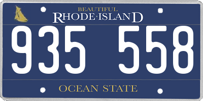 RI license plate 935558