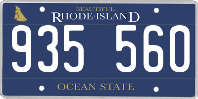 RI license plate 935560