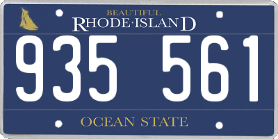 RI license plate 935561