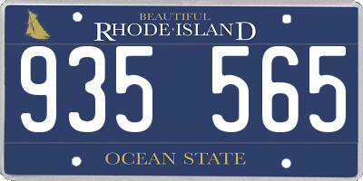 RI license plate 935565