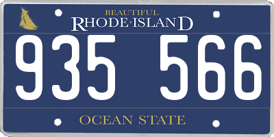 RI license plate 935566