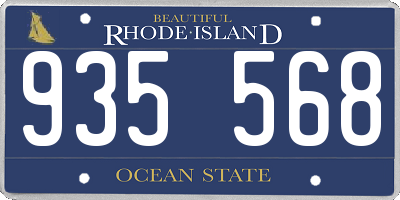 RI license plate 935568