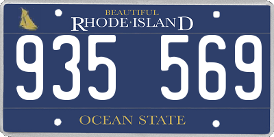 RI license plate 935569