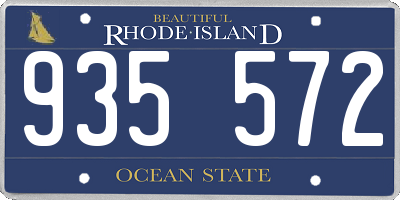 RI license plate 935572