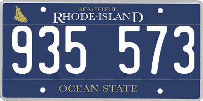 RI license plate 935573
