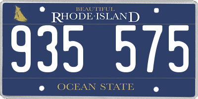 RI license plate 935575