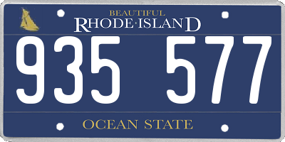 RI license plate 935577