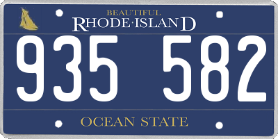 RI license plate 935582