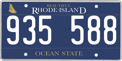 RI license plate 935588