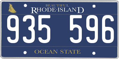 RI license plate 935596
