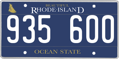 RI license plate 935600