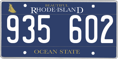 RI license plate 935602