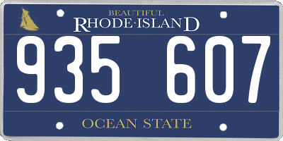RI license plate 935607