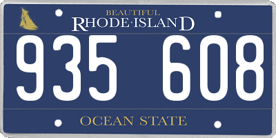 RI license plate 935608